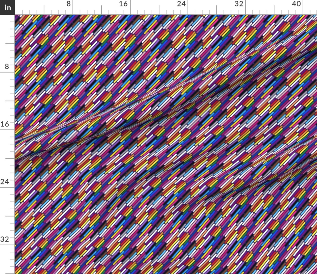Lgbtqia Pride Queer Lesbian Trans Gay Flag Month Happy Love Lgbt Stripes Retro Custom Printed Fabric by Spoonflower Various Fabrics by the Yard or Fat Quarter